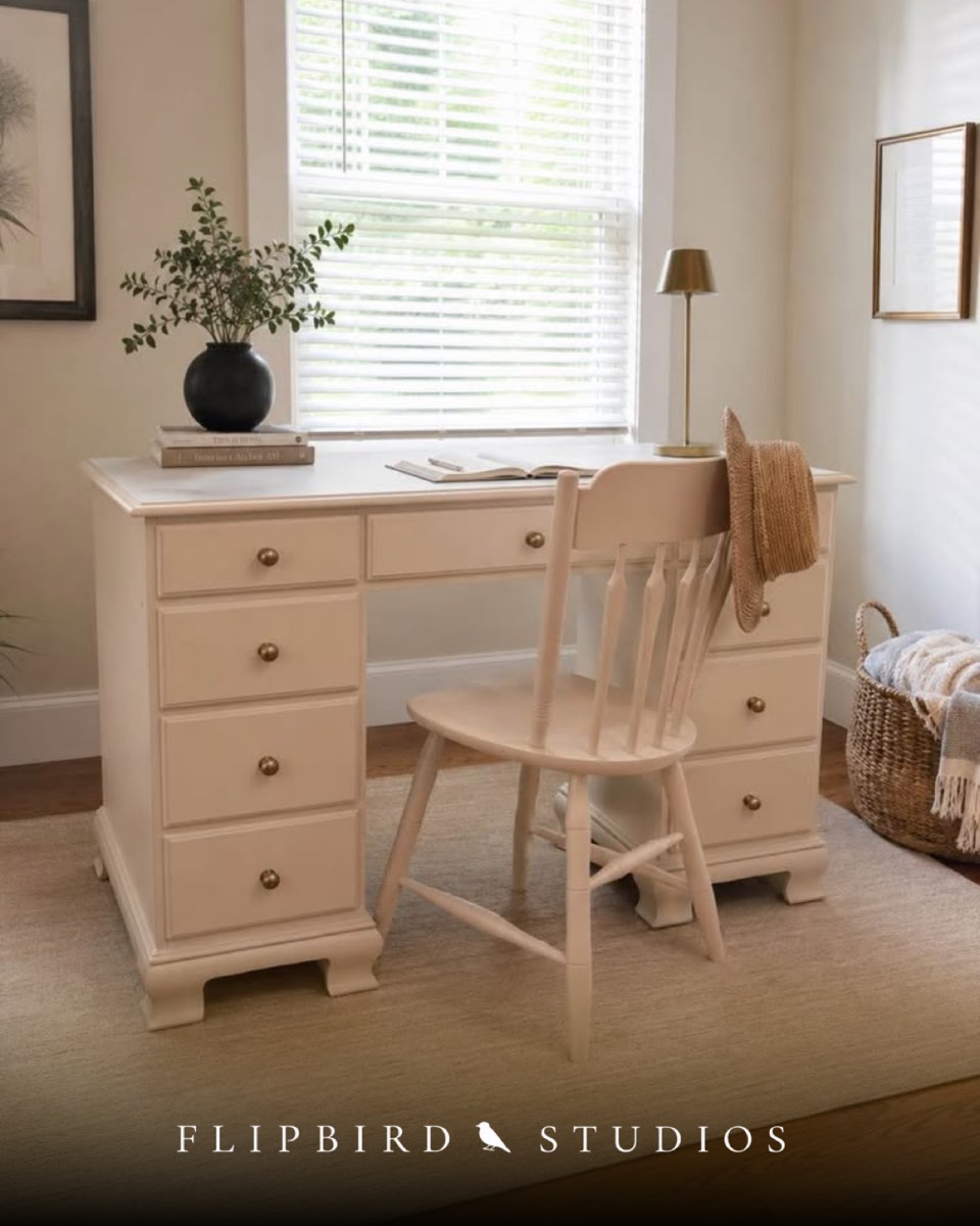 Ethan Allen desk after restoration