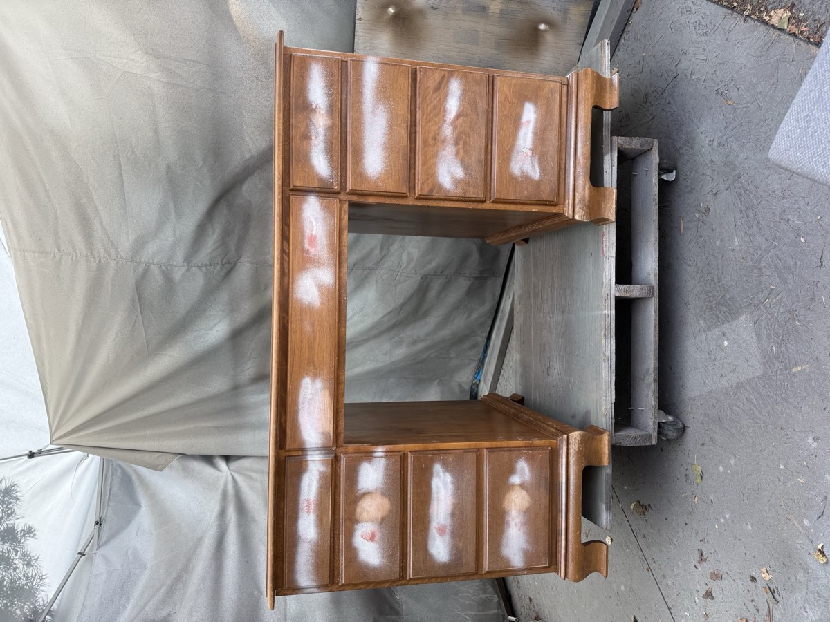 Ethan Allen desk before restoration